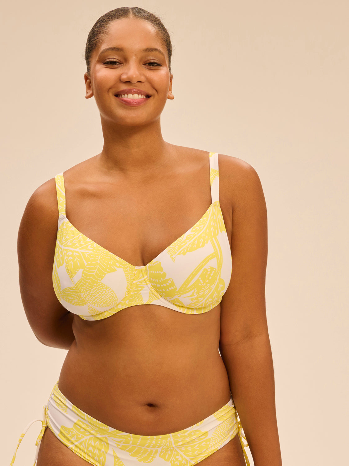Cholypory Plumeria Print Underwired Bikini Top – Support & Style